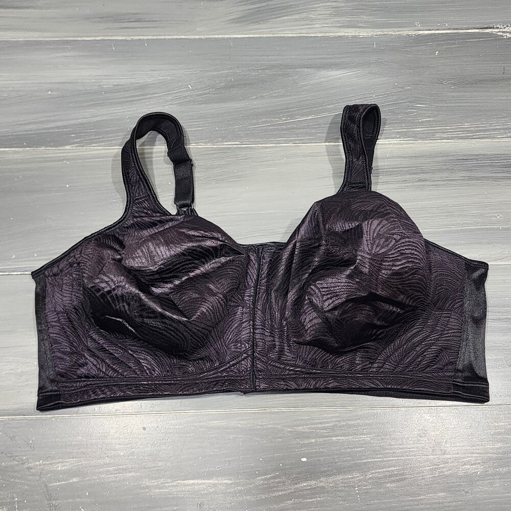 Playtex 18 Hour Posture Boost Front Close Wireless Bra E525 Black 44DD